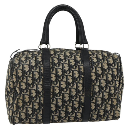 Christian Dior Vintage Trotter Boston Bag Diorissimo Canvas, Navy, Canvas, Handbag