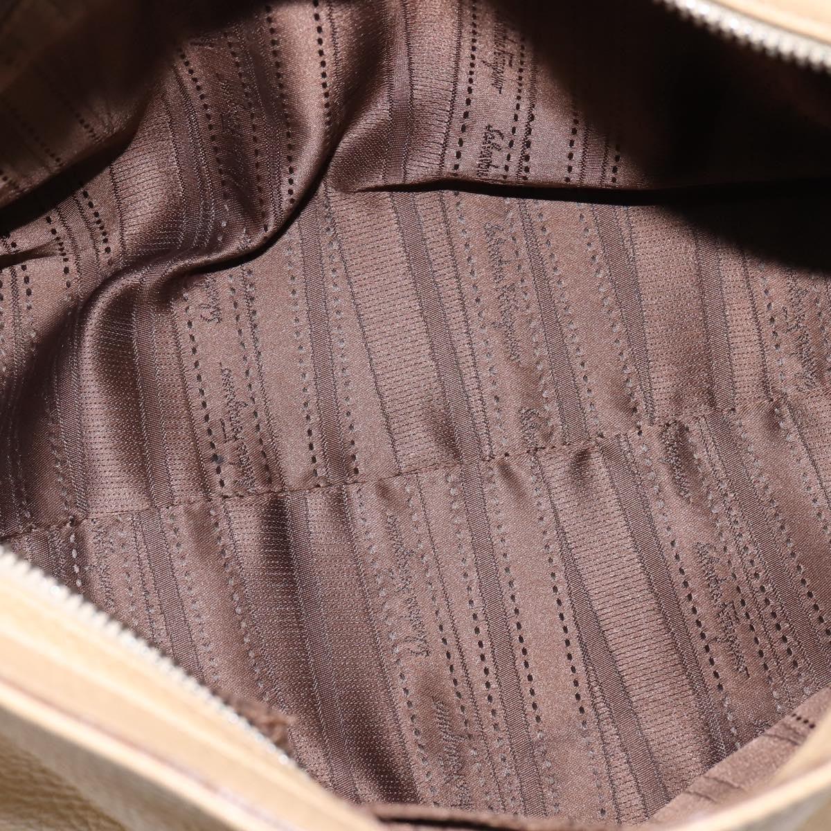 Salvatore Ferragamo Sofia Satchel Grainy Leather, BEIGE, LEATHER, Handbag