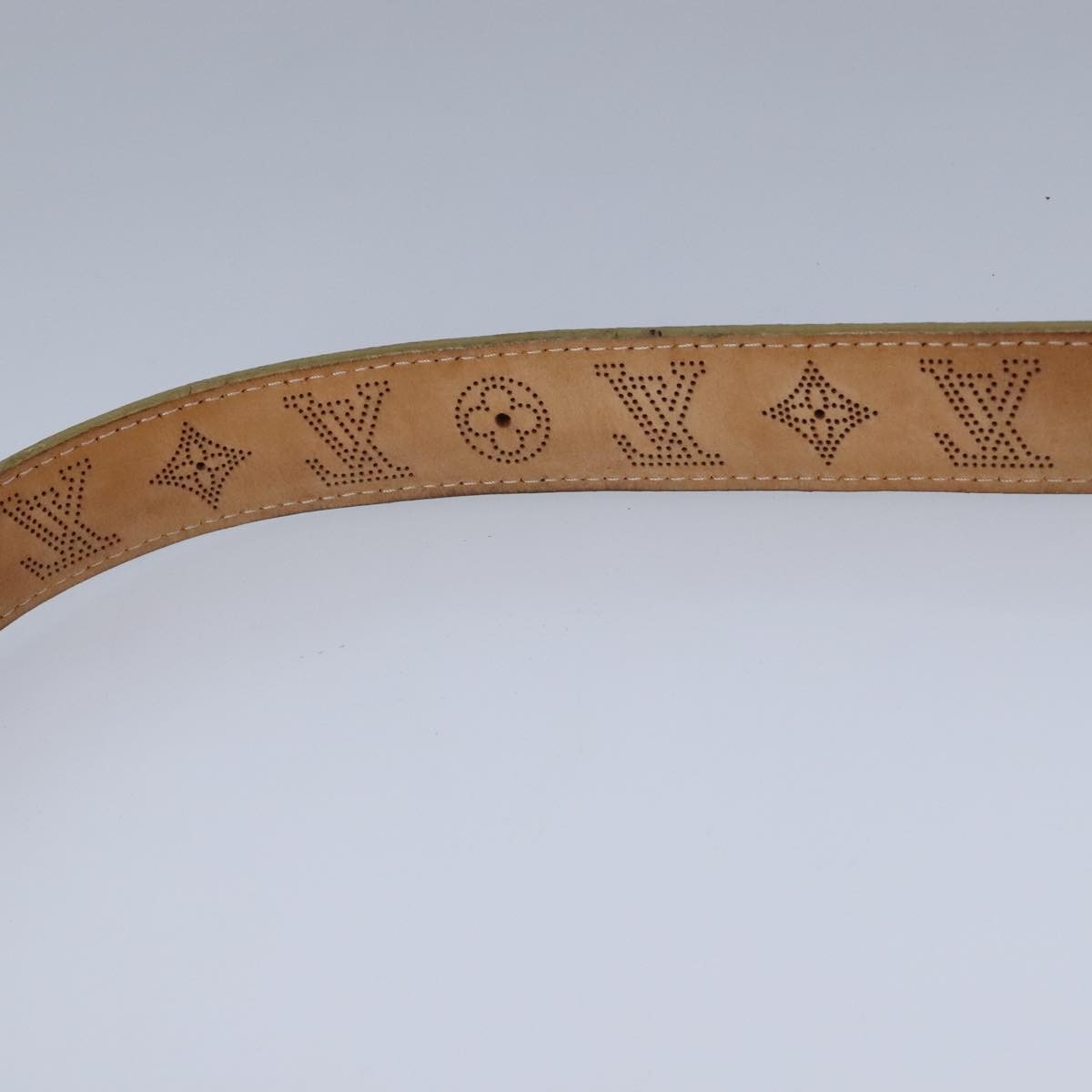 Louis Vuitton Buckle Belt Mahina Leather, GOLD, LEATHER, Belts