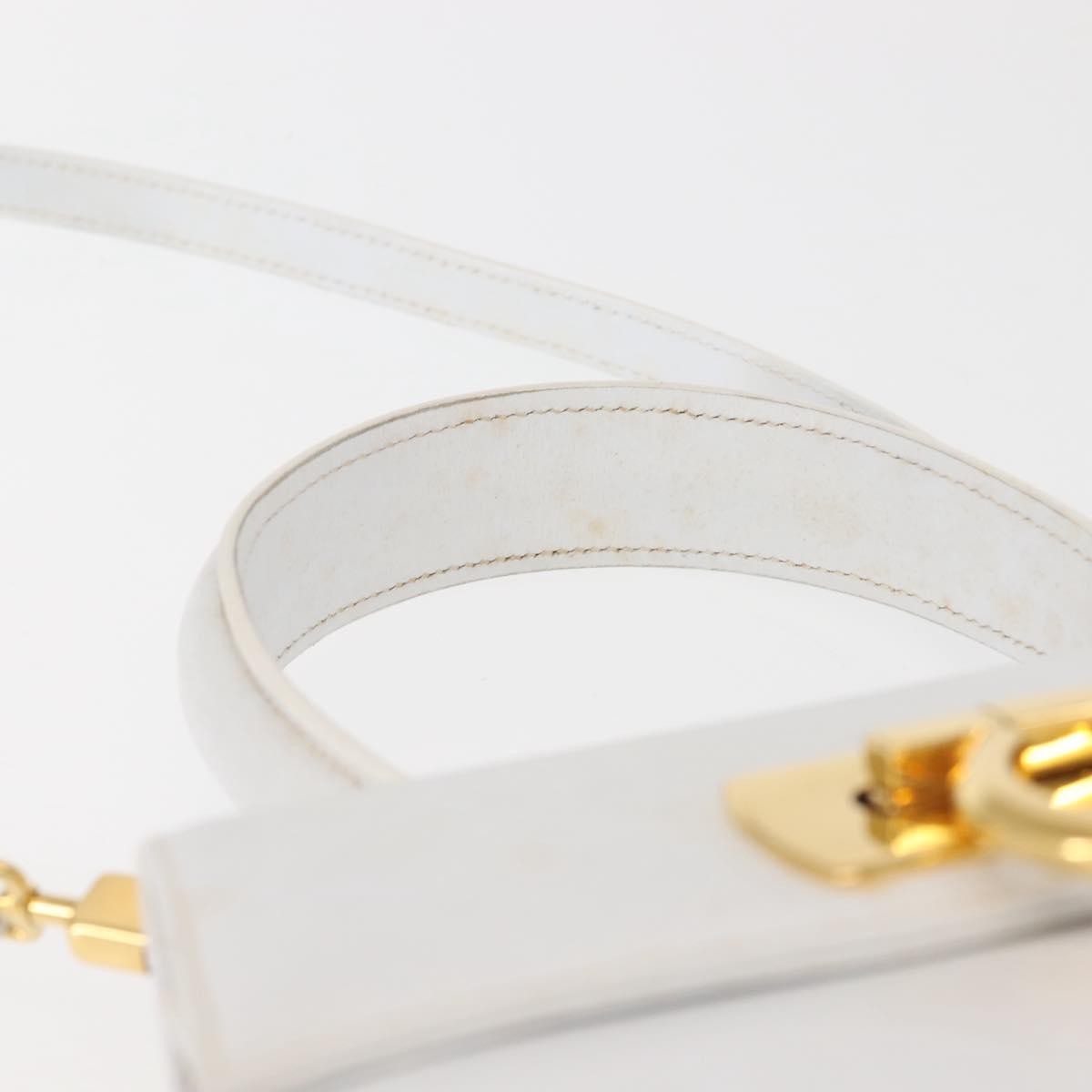Salvatore Ferragamo Gancini Convertible Top Handle Bag Leather, WHITE, LEATHER, Handbag