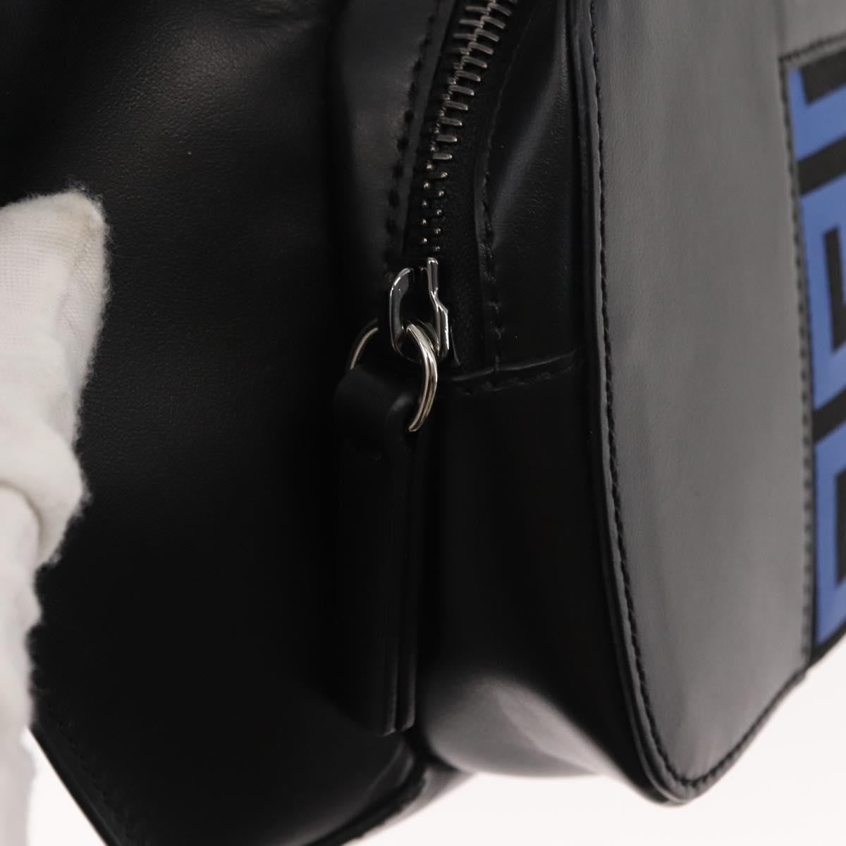 Versace Crossbody Pouch Studded Leather, BLACK, LEATHER, Clutche & pouche