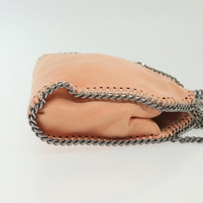 Stella McCartney Falabella Fold Over Crossbody Bag Suede, PINK, SUEDE, Shoulder bag