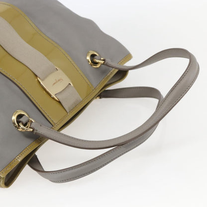 Salvatore Ferragamo Vala tote Leather, GRAY, LEATHER, Tote bag