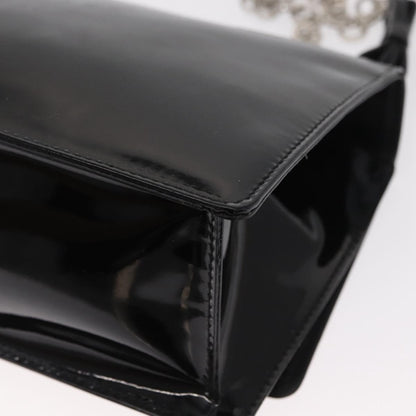 Salvatore Ferragamo Gancini Chain Shoulder bag Patent leather, BLACK, PATENT_LEATHER, Shoulder bag