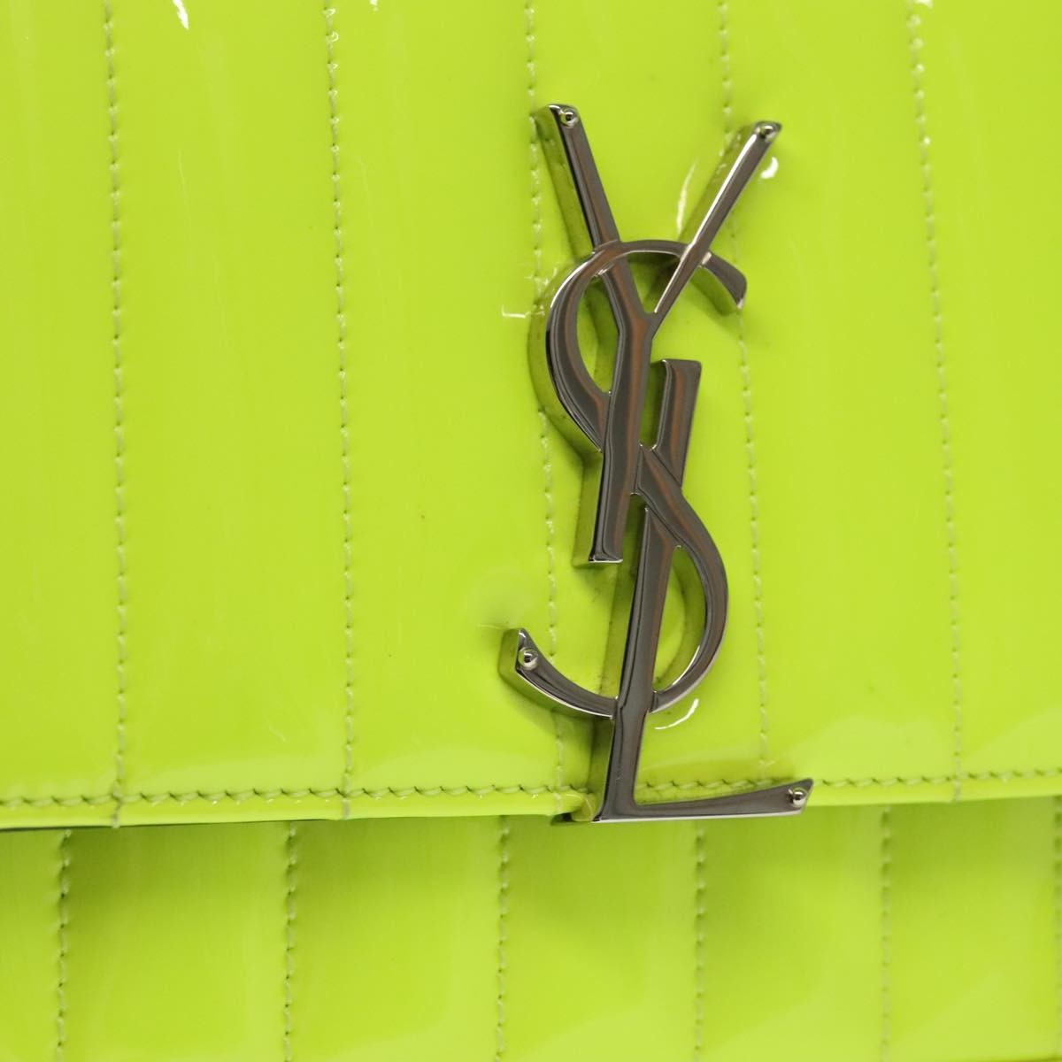 Saint Laurent Vicky Crossbody Bag Vertical Quilted Patent, YELLOW, PATENT_LEATHER, Crossbody bag