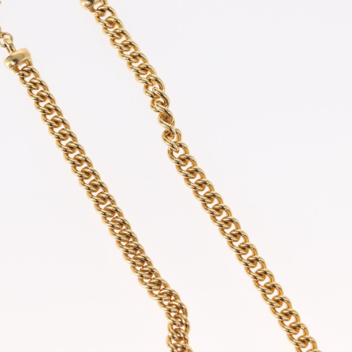 Christian Dior Vintage CD Pendant Necklace Metal, Gold, Metal, Necklace