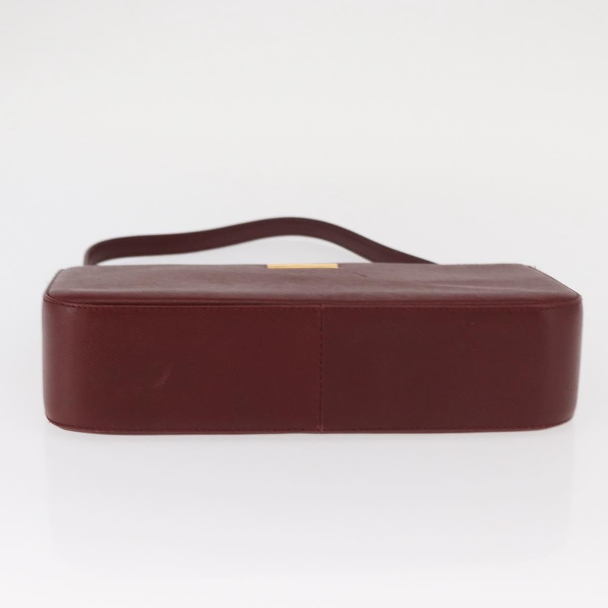 Burberry Vintage Shoulder Bag Leather, BURGUNDY, LEATHER, Shoulder bag