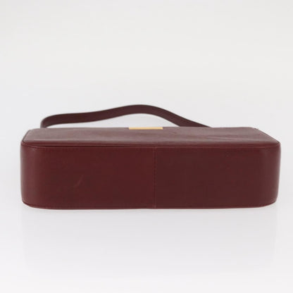 Burberry Vintage Shoulder Bag Leather, BURGUNDY, LEATHER, Shoulder bag