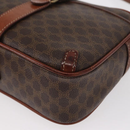 Celine Macadam Shoulder Bag Canvas, BROWN, CANVAS, Shoulder bag