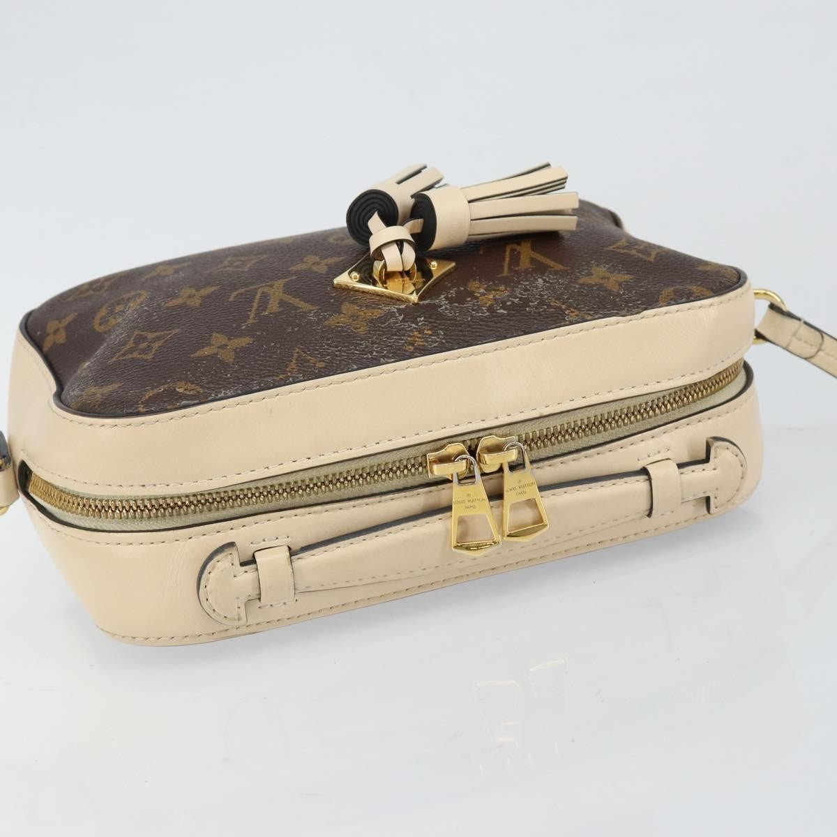 Louis Vuitton Saintonge Handbag Monogram Canvas with Leather, BROWN, CANVAS, Handbag