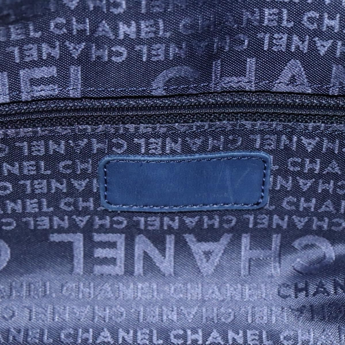Chanel Vintage Bowler Bag Printed Canvas, NAVY, CANVAS, Handbag