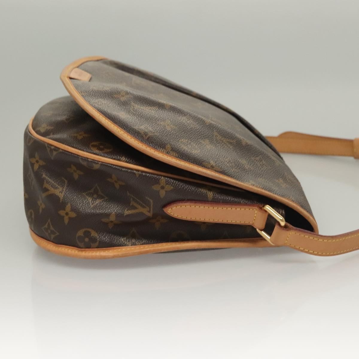 Louis Vuitton Menilmontant Handbag Monogram Canvas, BROWN, CANVAS, Shoulder bag
