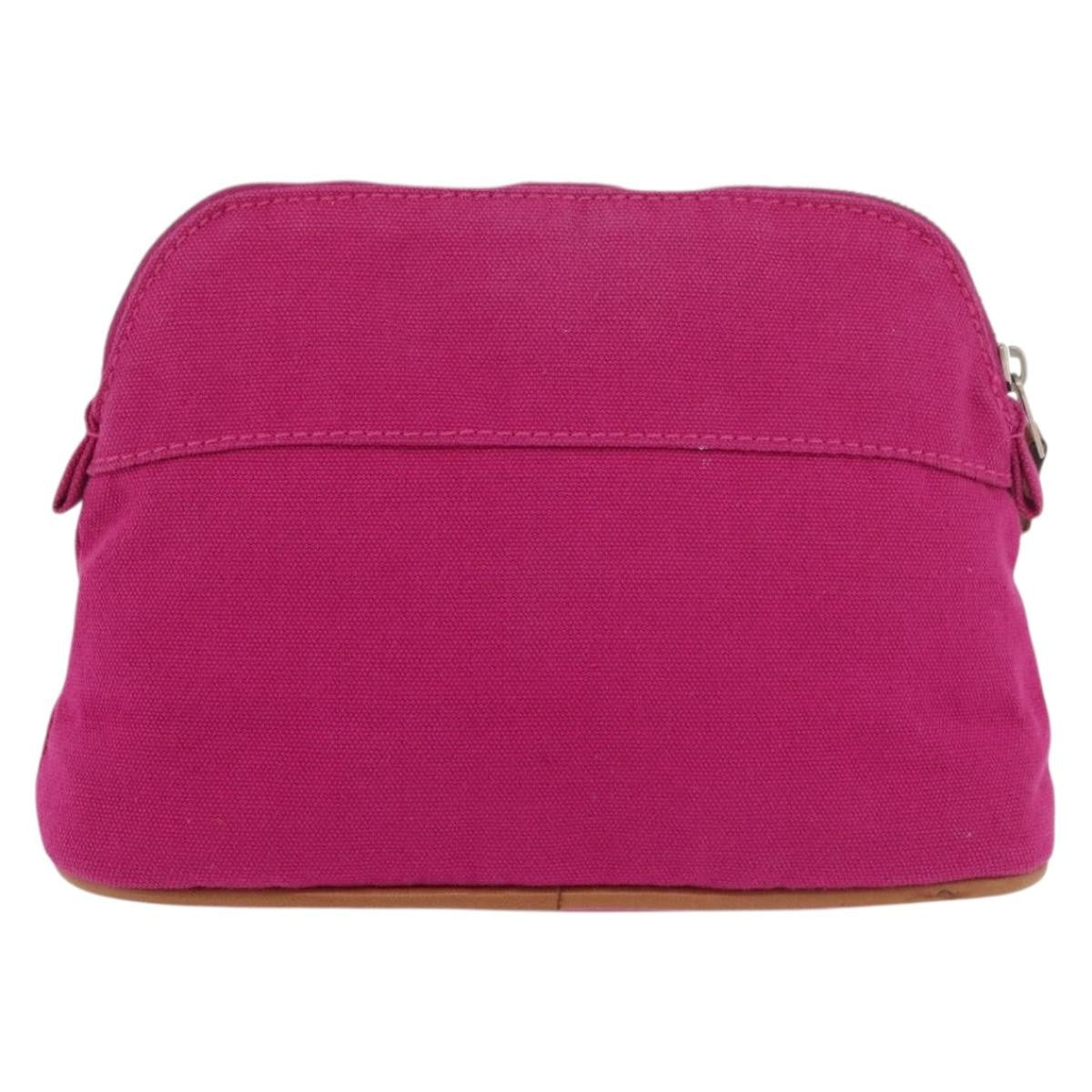 Hermes Bolide Travel Pouch Canvas, Pink, Canvas, Clutch