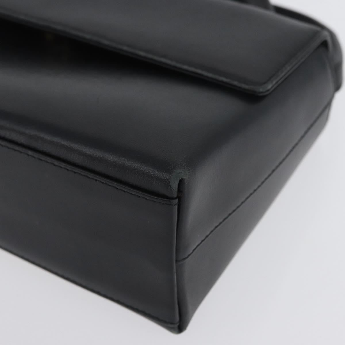 Salvatore Ferragamo Vintage Handbag Leather, BLACK, LEATHER, Handbag