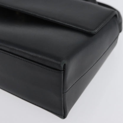 Salvatore Ferragamo Vintage Handbag Leather, BLACK, LEATHER, Handbag