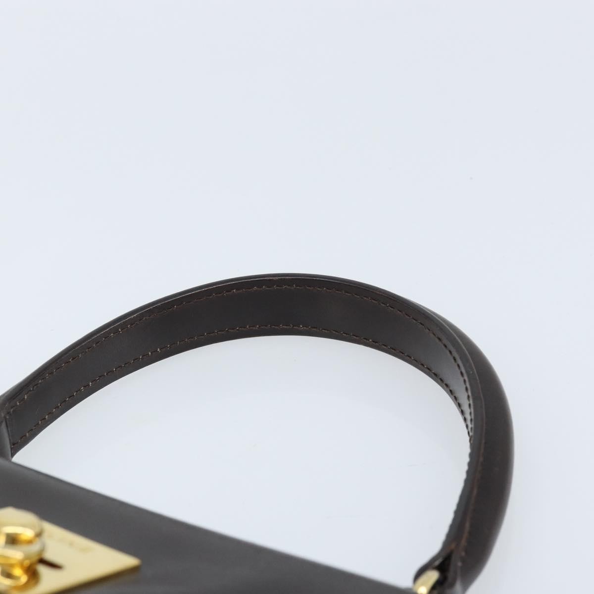 Celine Vintage Logo Top Handle Bag Leather, BROWN, LEATHER, Handbag