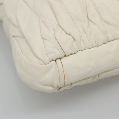 Miu Miu Vintage Tote bag Leather, WHITE, LEATHER, Tote bag