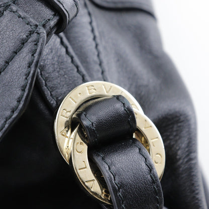 Bvlgari Chandra Hobo Leather, Black, Leather, Handbag