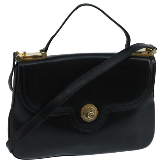 Gucci Vintage Shoulder Bag Leather, BLACK, LEATHER, Shoulder bag