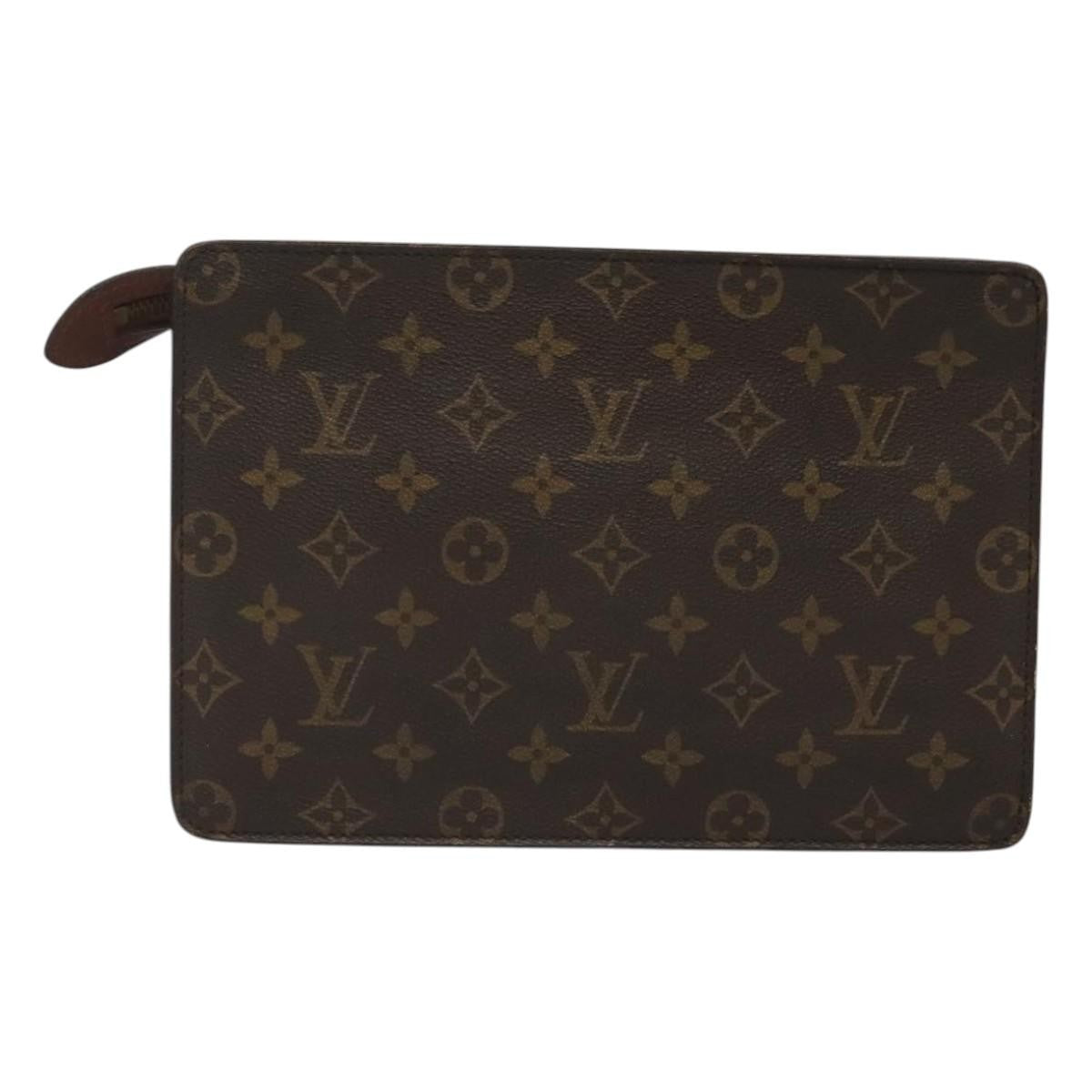 Louis Vuitton Pochette Homme Monogram Canvas, BROWN, CANVAS, Clutche & pouche