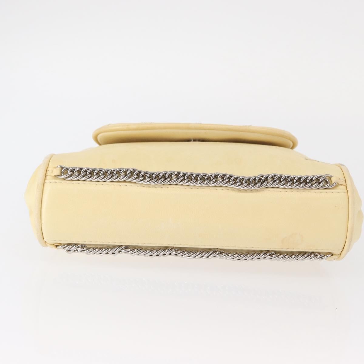 Chanel Matelasse Chain Shoulder Bag Leather, IVORY, LEATHER, Shoulder bag
