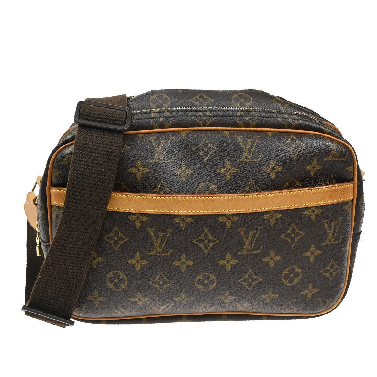 Louis Vuitton Reporter Bag Monogram Canvas, BROWN, CANVAS, Shoulder bag