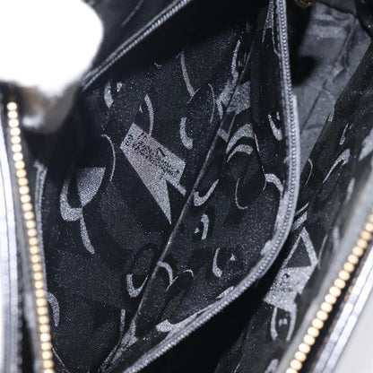 Salvatore Ferragamo Gancini Shoulder Bag Leather, BLACK, LEATHER, Shoulder bag