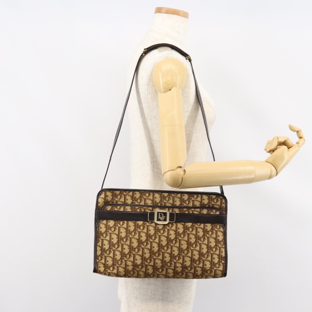 Christian Dior Trotter shoulder bag Canvas, BEIGE, CANVAS, Shoulder bag