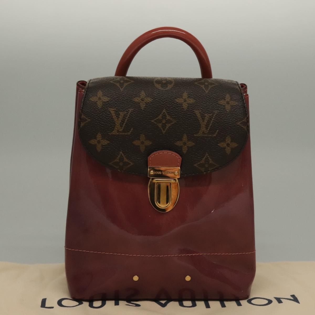 Louis Vuitton Hot Springs Backpack Vernis with Monogram Canvas, PINK, PATENT_LEATHER, Backpack