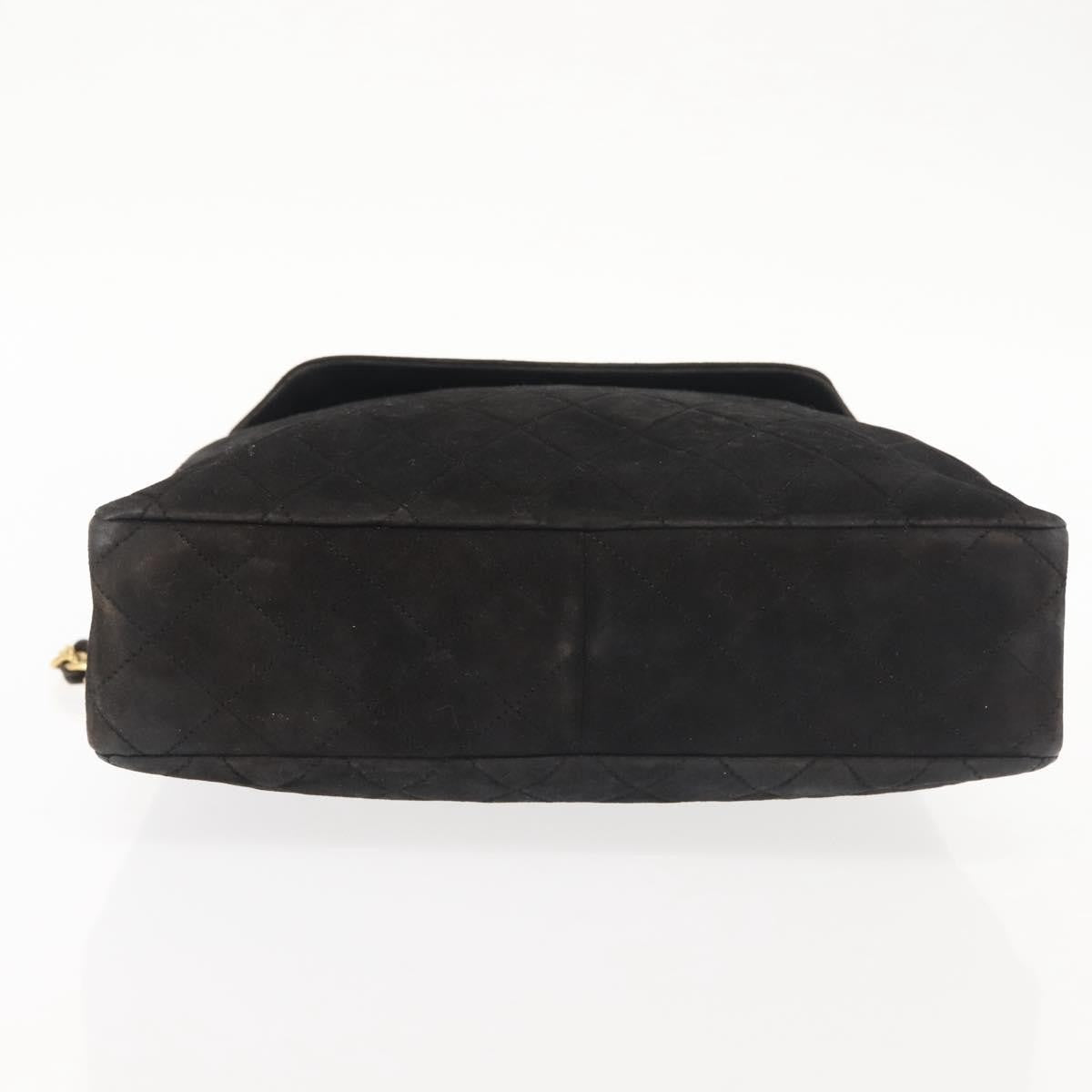 Chanel Vintage Clutch Pleated Leather, BLACK, SUEDE, Clutche & pouche