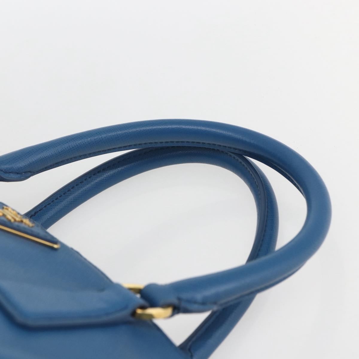 Prada Lux Open Tote Saffiano Leather, BLUE, LEATHER, Tote bag