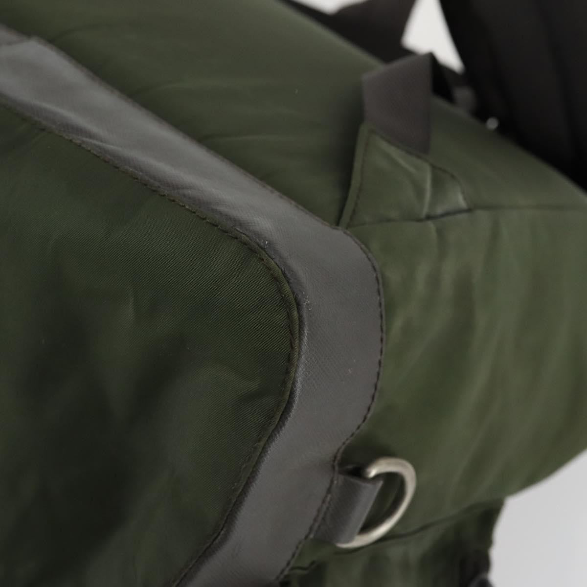 Prada Double Front Pocket Backpack Tessuto, KHAKI, NYLON, Backpack