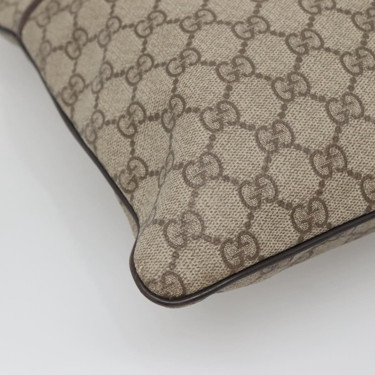 Gucci Zip Top Messenger Bag GG Coated Canvas, BEIGE, CANVAS, Shoulder bag