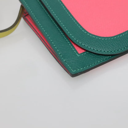 Hermes Camail Wallet Epsom, PINK, LEATHER, Wallets