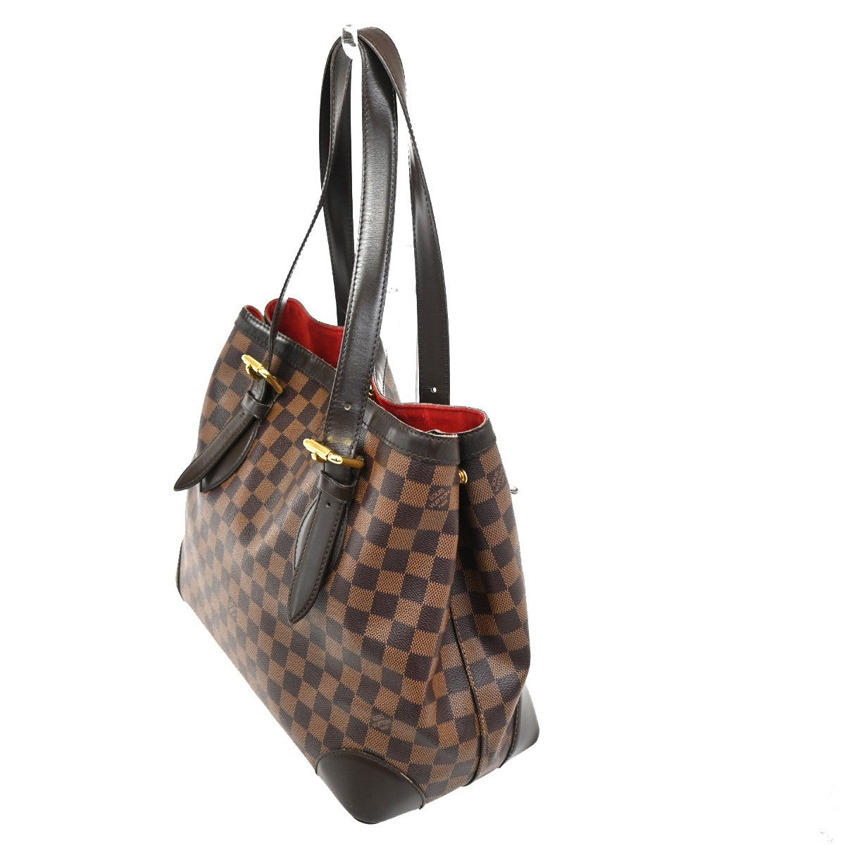Louis Vuitton Hampstead Handbag Damier, BROWN, CANVAS, Shoulder bag