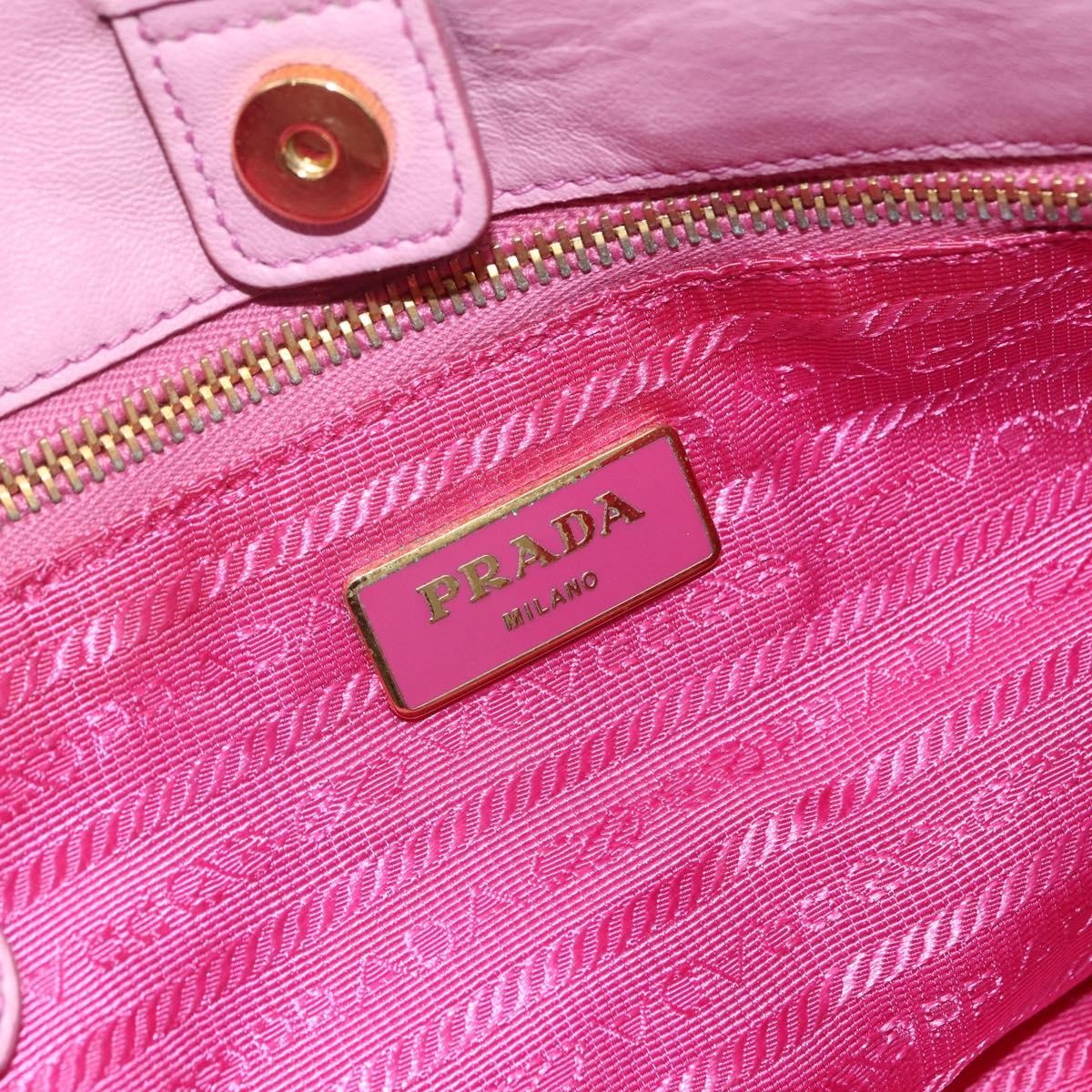 Prada Bow Tote Tessuto with Leather, PINK, NYLON, Tote bag