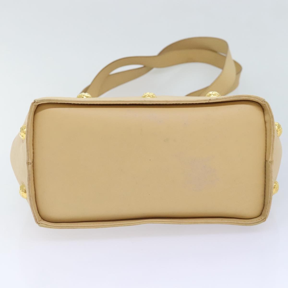 Salvatore Ferragamo Vintage Shoulder Bag Leather, BEIGE, LEATHER, Shoulder bag
