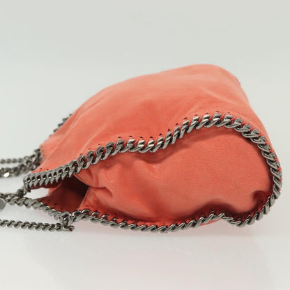 Stella McCartney Falabella Fold Over Bag Faux Suede, ORANGE, SUEDE, Shoulder bag