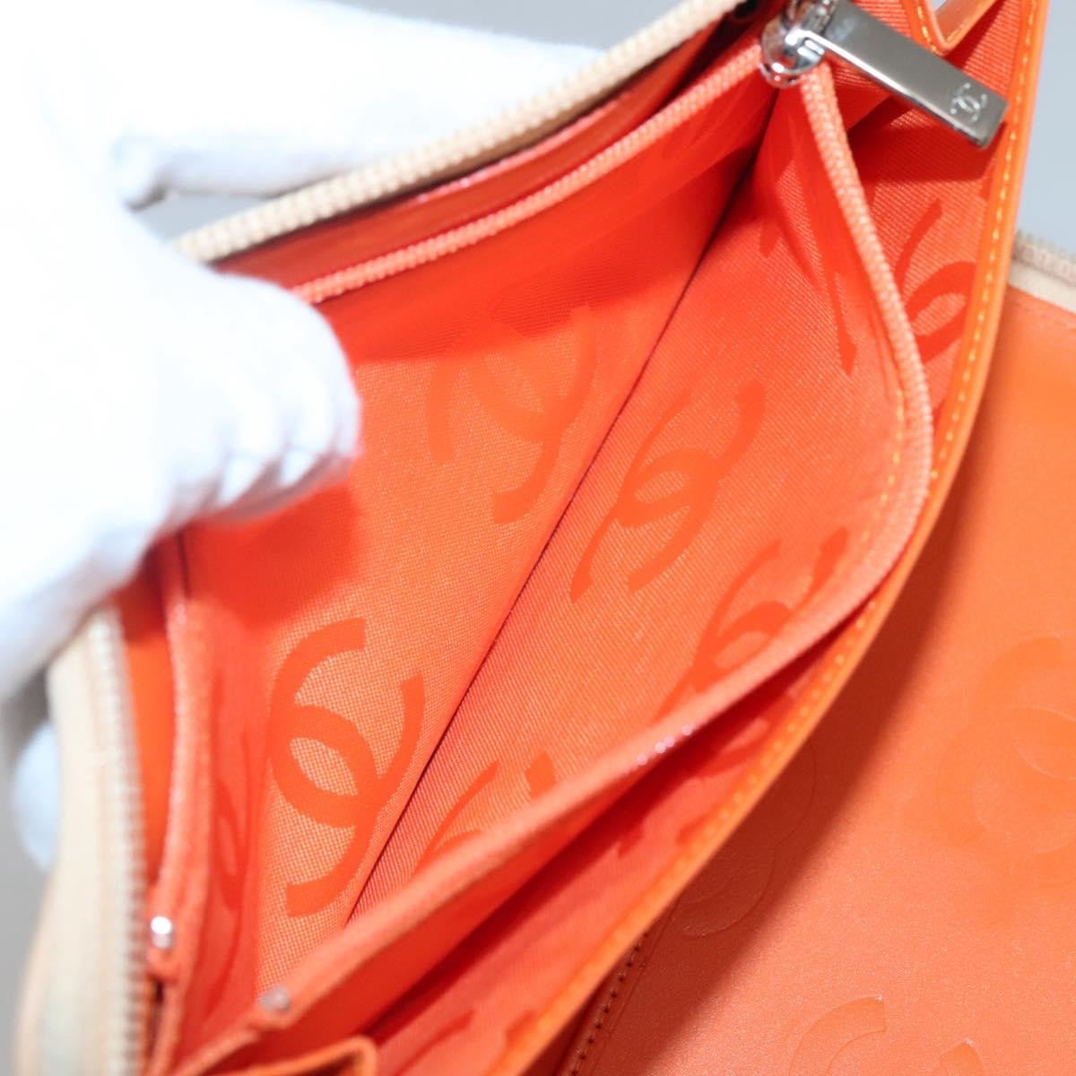Chanel Cambon Zip Around Organizer Wallet Quilted Lambskin, ORANGE, LEATHER, Wallets