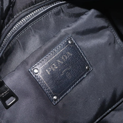 Prada Convertible Double Tote Tessuto, Black, Nylon, Handbag