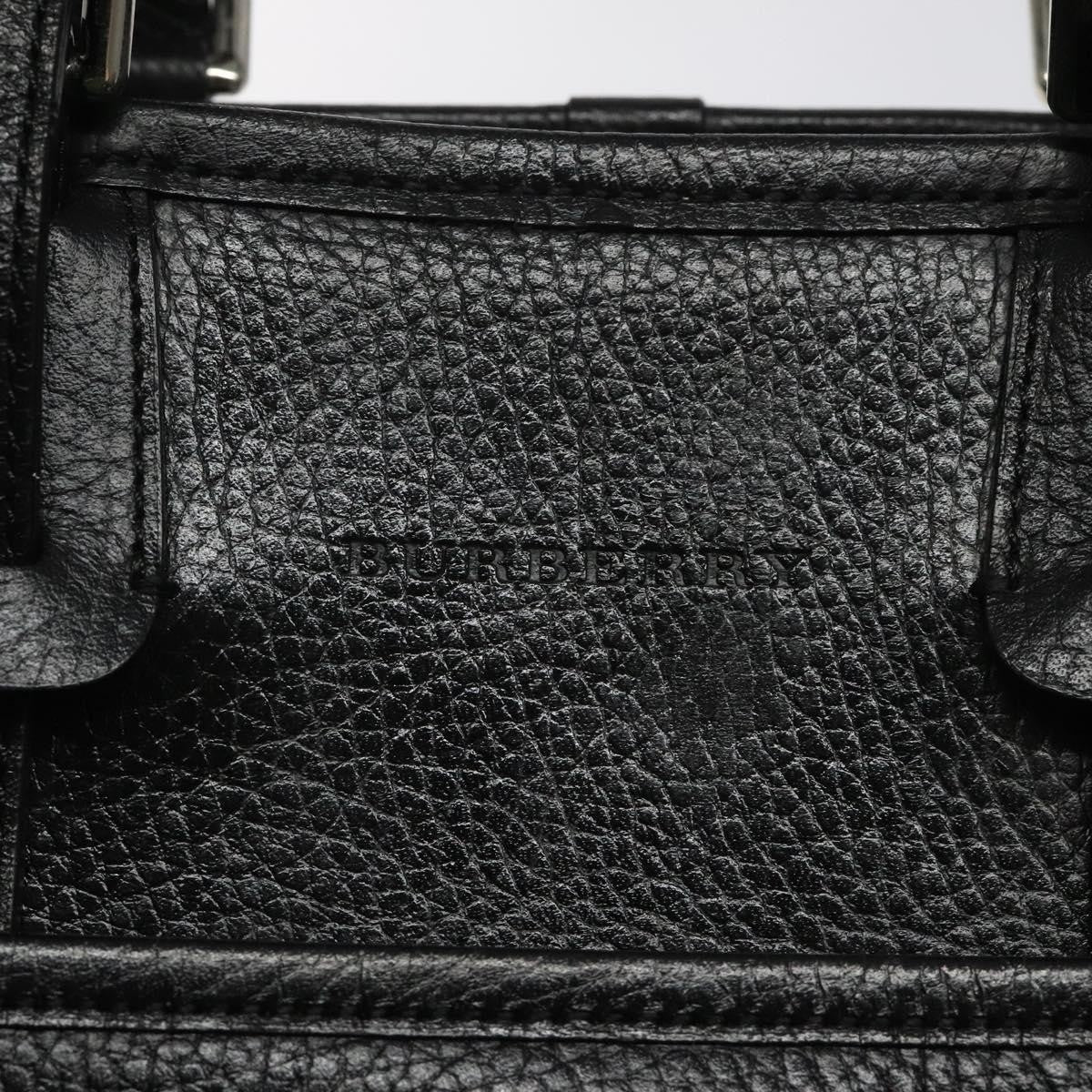 Burberry Vintage Handbag Leather, BLACK, LEATHER, Handbag