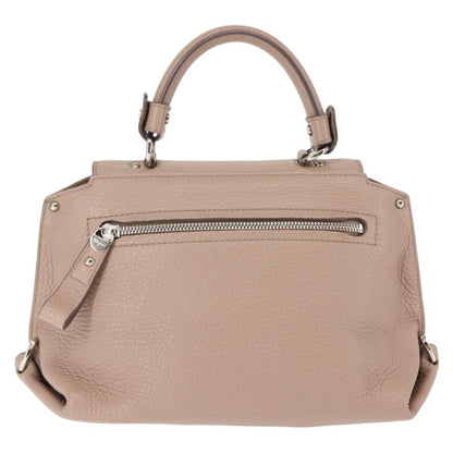 Salvatore Ferragamo Sofia Satchel Leather, BEIGE, LEATHER, Handbag