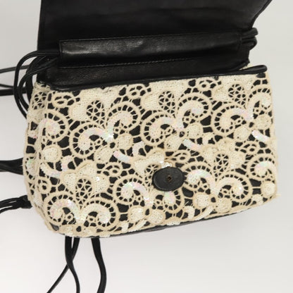 Chanel Floral CC Flap Bag Leather, WHITE, LEATHER, Shoulder bag
