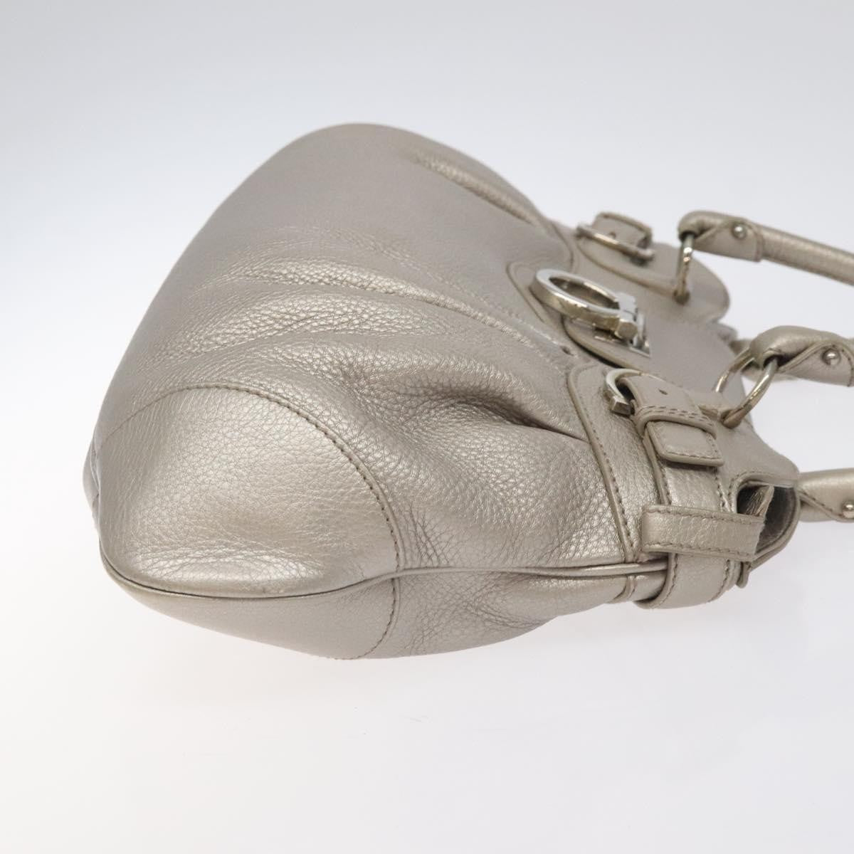 Salvatore Ferragamo Marisa Satchel Leather, SILVER, LEATHER, Shoulder bag