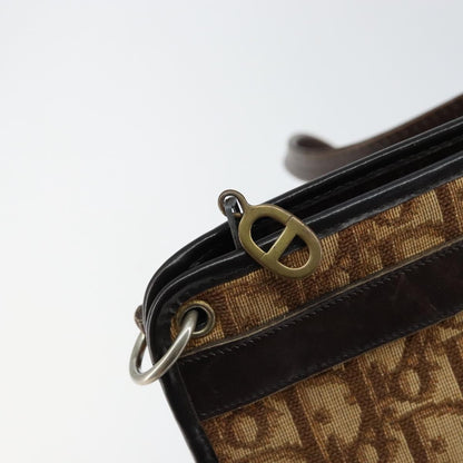 Christian Dior Vintage Trotter Shoulder Bag Canvas, BROWN, CANVAS, Shoulder bag