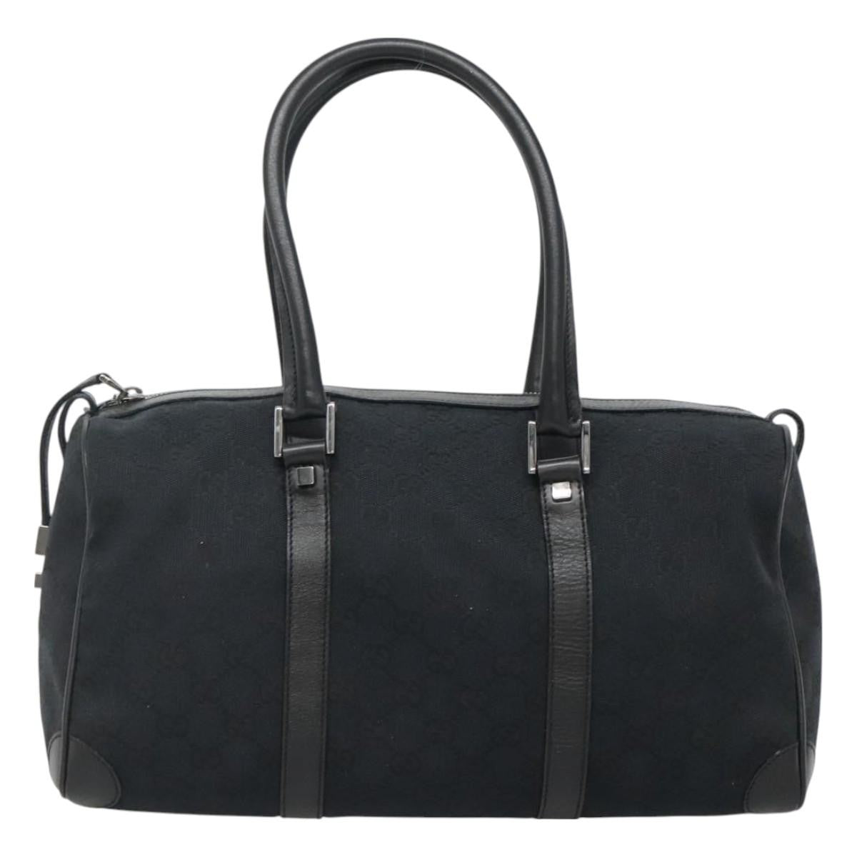 Gucci Vintage Zip Boston Bag GG Canvas, BLACK, CANVAS, Handbag