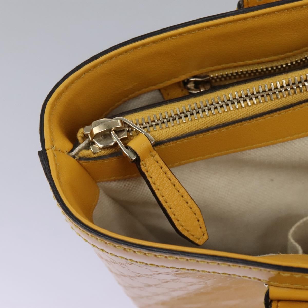 Gucci Nice Tote Microguccissima Patent, YELLOW, PATENT_LEATHER, Tote bag