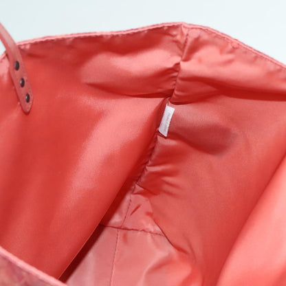 Bottega Veneta Intrecciolusion Tote Printed Nylon, ORANGE, NYLON, Tote bag