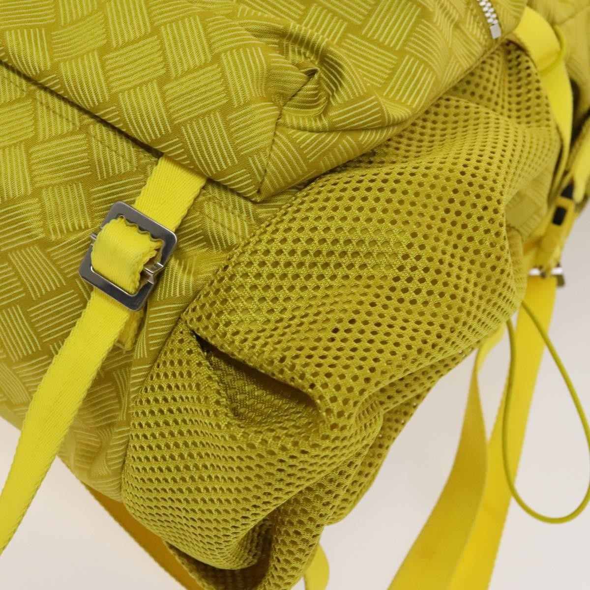 Bottega Veneta Vintage Backpack Nylon, Yellow, Nylon, Backpack