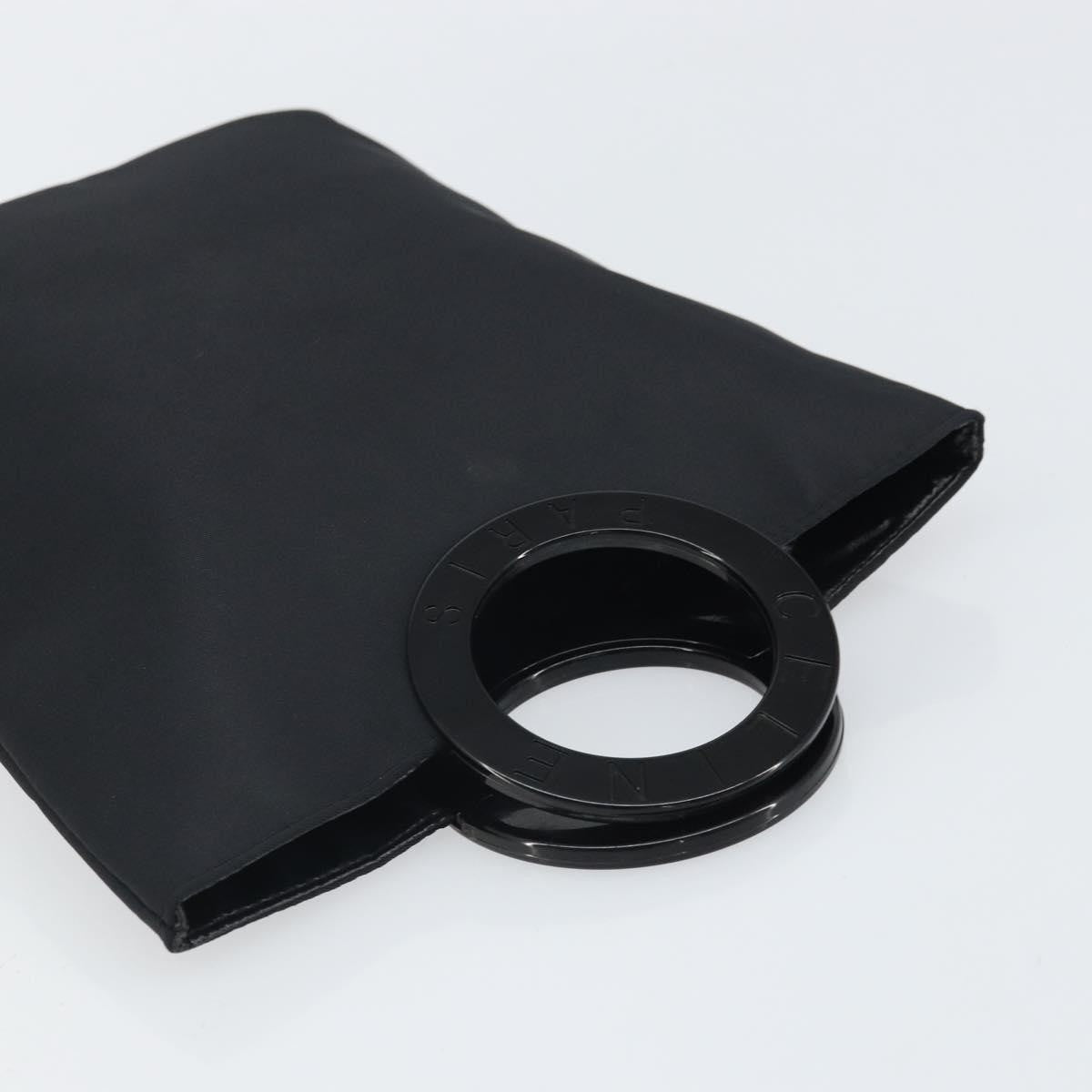 Celine Circle Logo Handbag Nylon, BLACK, NYLON, Handbag
